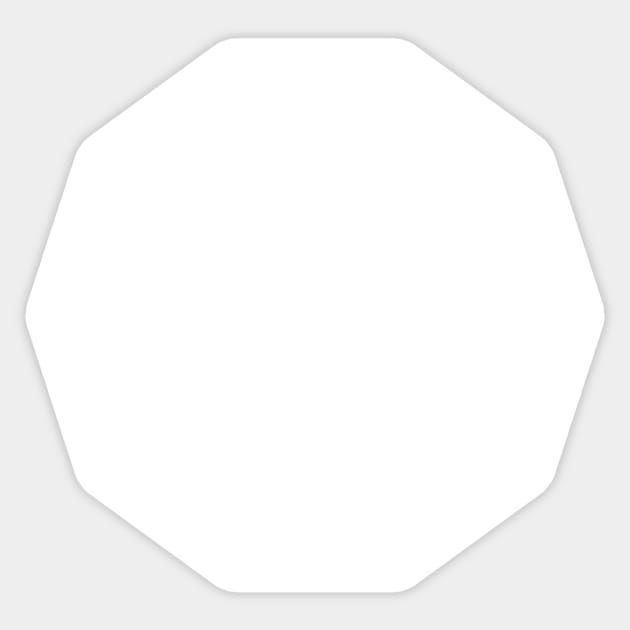White Polyhedron Geometric Shape Sticker by SeaChangeDesign